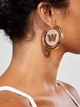 BaubleBar Washington Commanders NFL Logo Gold Hoop Earrings - Washington Commanders - NFL hoop earrings
