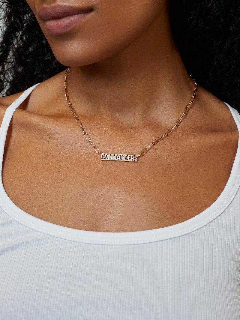 BaubleBar Washington Commanders NFL Gold Chain Necklace - Washington Commanders - Get Gifting: Enjoy 20% Off​