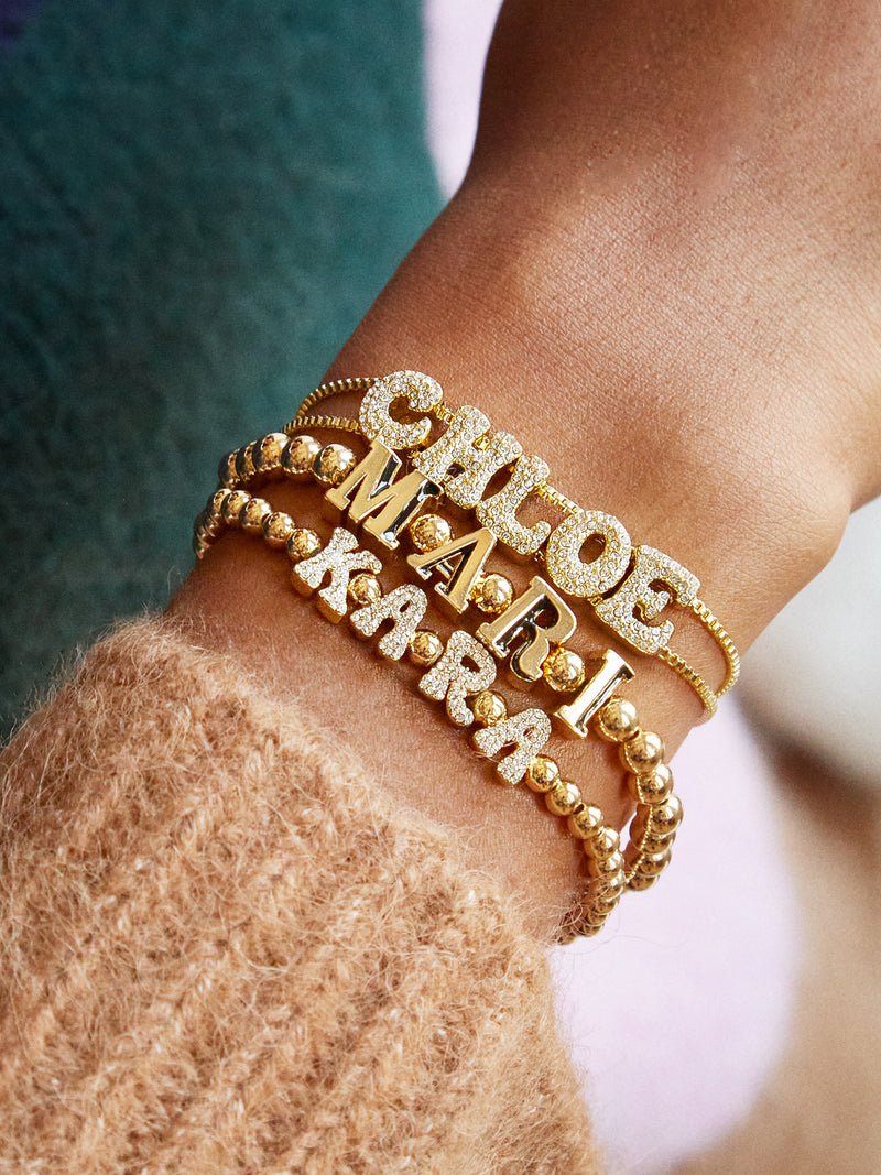 BaubleBar Custom Pisa Bracelet - Gold/Pavé - Get Gifting: Enjoy 20% Off​