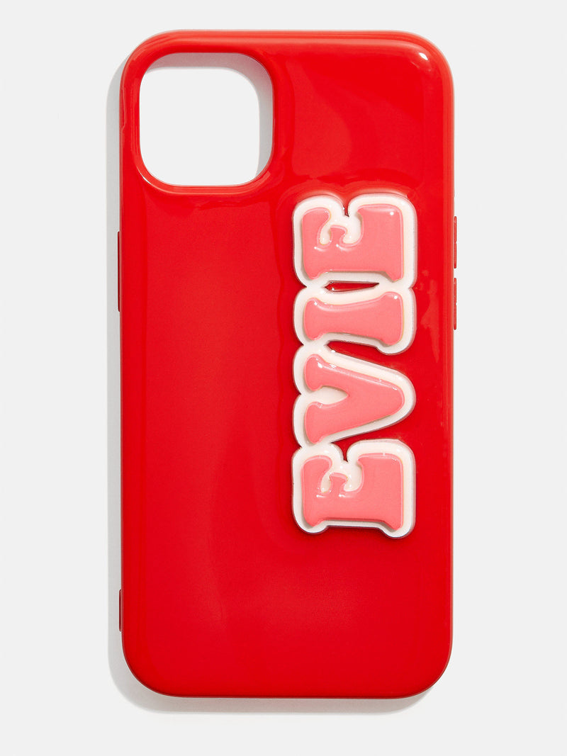BaubleBar Retro Custom iPhone Case - Red/Pink - Customizable phone case