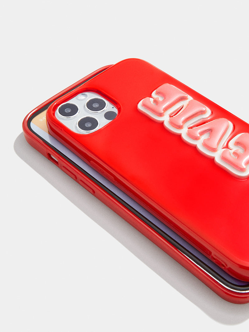 Baublebar Retro Custom iPhone Case - Red/Pink