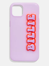 BaubleBar Retro Custom iPhone Case - Lavender/Red - Customizable phone case