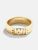 BaubleBar 18K Gold Custom Block Ring - 18K Gold Plated Sterling Silver - 
    Enjoy 20% off - This Week Only
  
