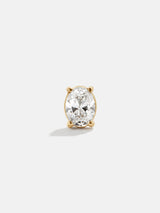 BaubleBar Single 14K Solid Gold & Oval Diamond Earring - 14K Solid Gold