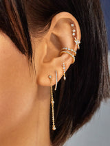 BaubleBar Cheyanne 18K Gold Ear Cuff - Gold - 
    18K Gold Plated Sterling Silver, Cubic Zirconia stones
  
