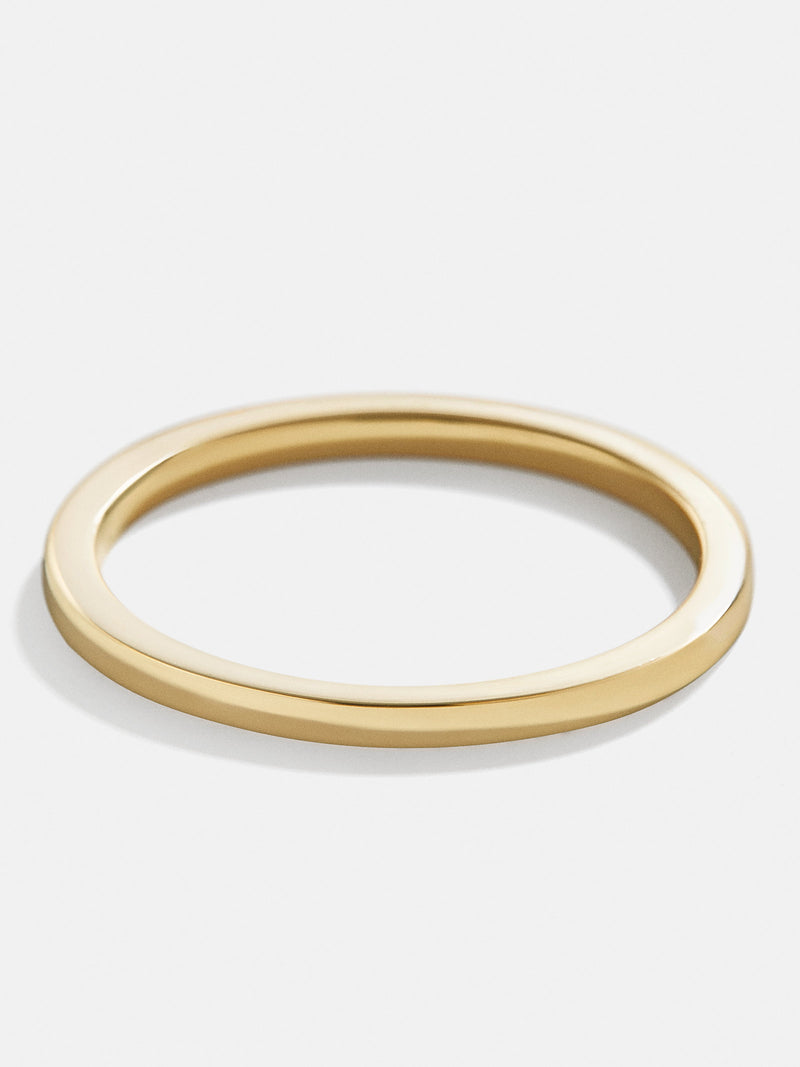 BaubleBar 14K Solid Gold Ring - Thin - 14K Solid Gold
