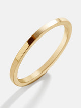 BaubleBar 14K Solid Gold Ring - Thin - 14K Solid Gold