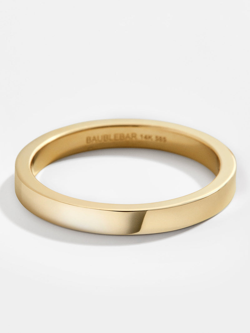 BaubleBar 14K Solid Gold Ring - Thick - 14K Solid Gold