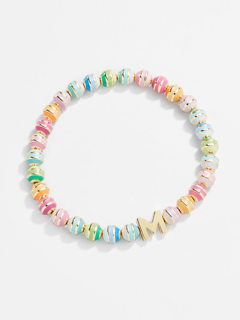 BaubleBar Initial Pisa Bracelet - Rainbow - Rainbow beaded stretch bracelet