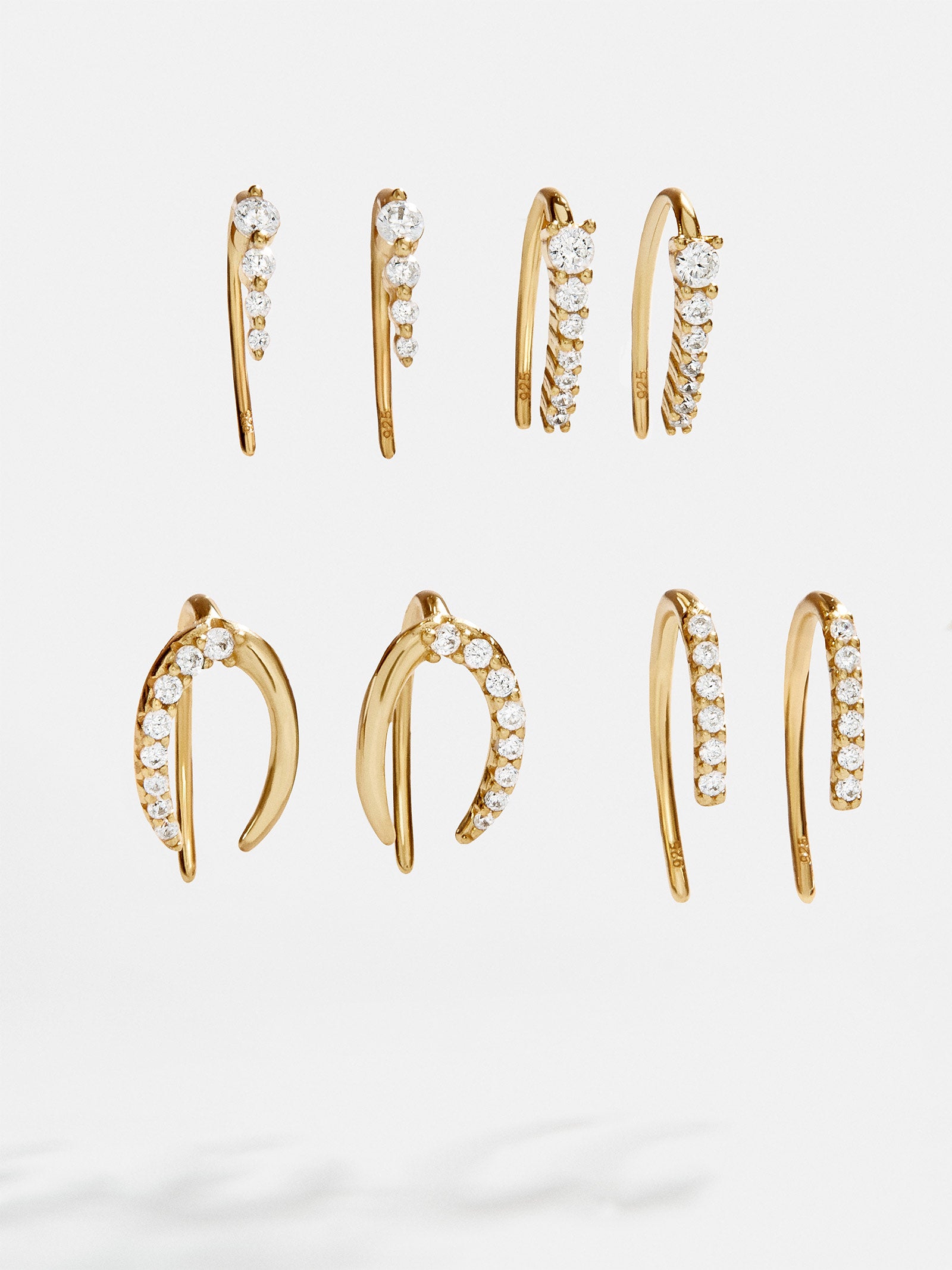 Set of gold earrings hotsell