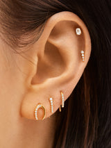 BaubleBar Libby 18K Gold Earring Set - 18K Gold Plated Sterling Silver, Cubic Zirconia stones