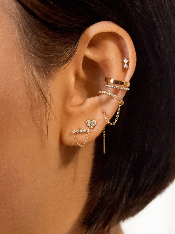 Adrianna 18K Gold Earrings - Clear