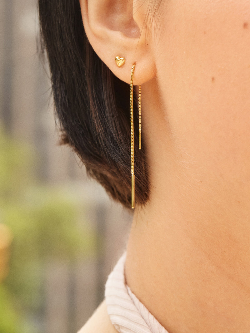 gold chain earrings