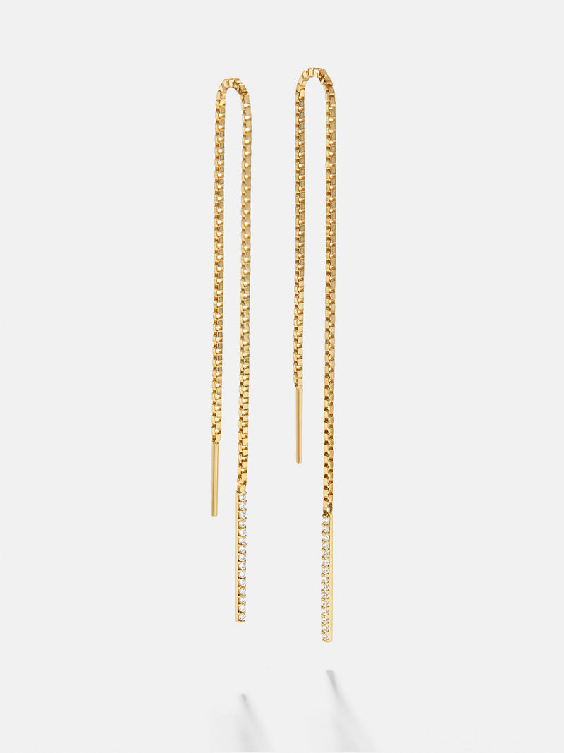 BaubleBar Jules 18K Gold Earrings - 18K Gold Plated Sterling Silver, Cubic Zirconia stones