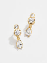 BaubleBar Gabrielle 18K Gold Earrings - Clear/Gold - Get Gifting: Enjoy 20% Off​