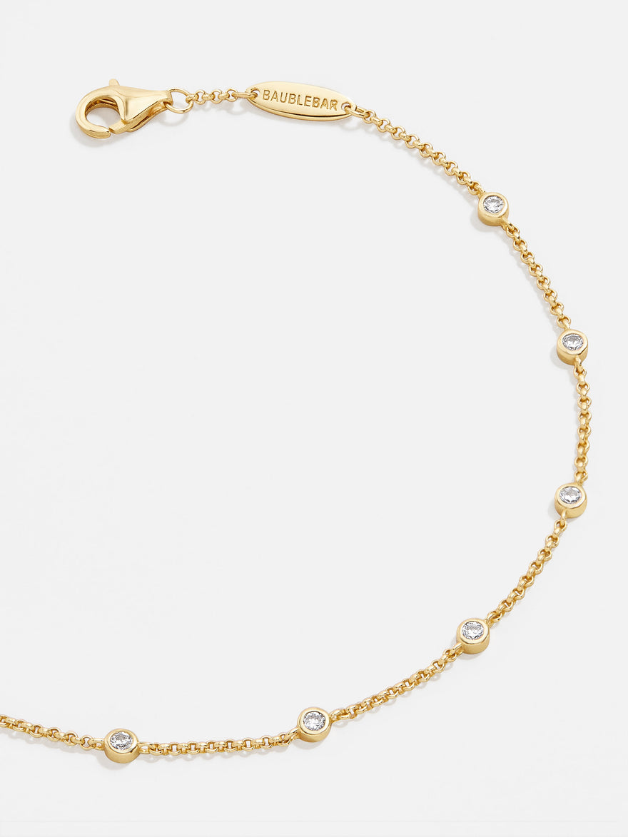Yasmine 18K Gold Vermeil Birthstone Bracelet - Crystal