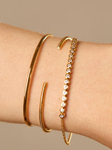 BaubleBar Sophie 18K Gold Tennis Bracelet - Clear/Gold - 
    18K Gold Plated Sterling Silver, Cubic Zirconia stones
  
