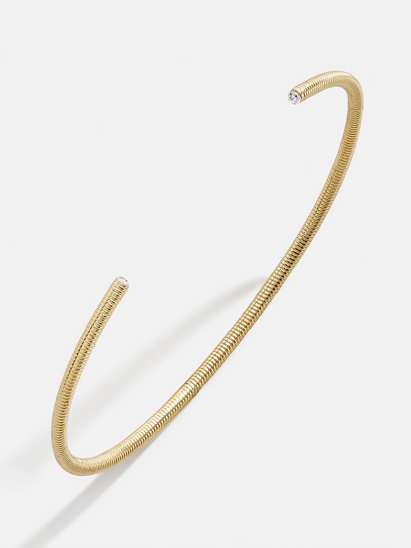 Rima 18K Gold Cuff Bracelet - Ribbed Gold