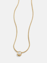 BaubleBar Celease 18K Gold Necklace - Clear/Gold - 
    18K Gold Plated Sterling Silver, Cubic Zirconia stone
  
