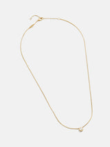 BaubleBar Celease 18K Gold Necklace - Clear/Gold - 
    18K Gold Plated Sterling Silver, Cubic Zirconia stone
  
