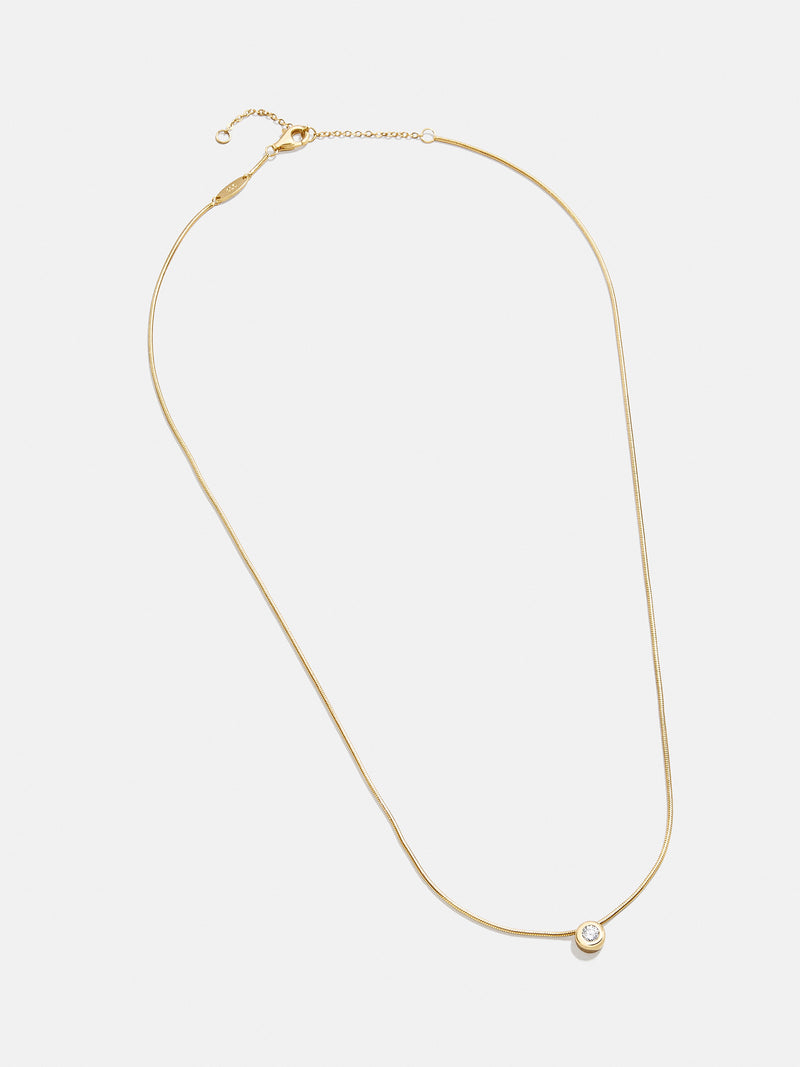 BaubleBar Celease 18K Gold Necklace - Clear/Gold - 
    18K Gold Plated Sterling Silver, Cubic Zirconia stone
  
