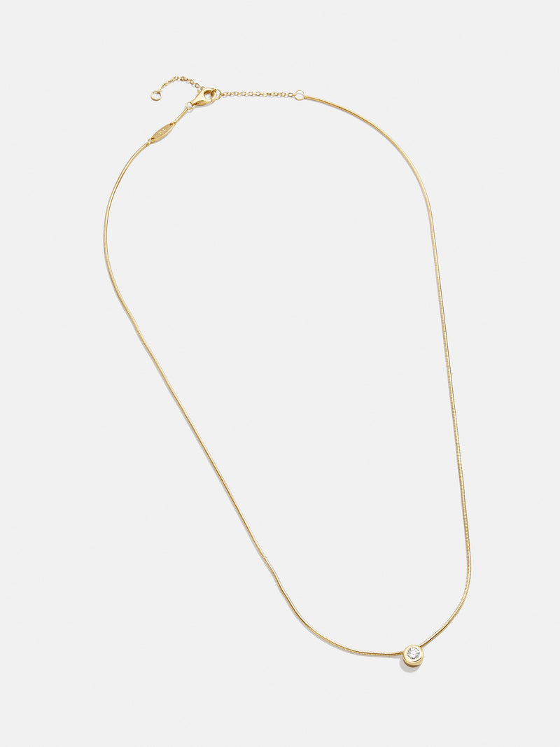 BaubleBar Celease 18K Gold Necklace - 18K Gold Plated Sterling Silver, Cubic Zirconia stone