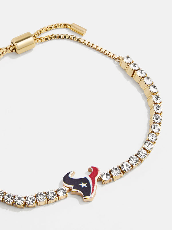 Houston Texans NFL Gold Tennis Bracelet - Houston Texans