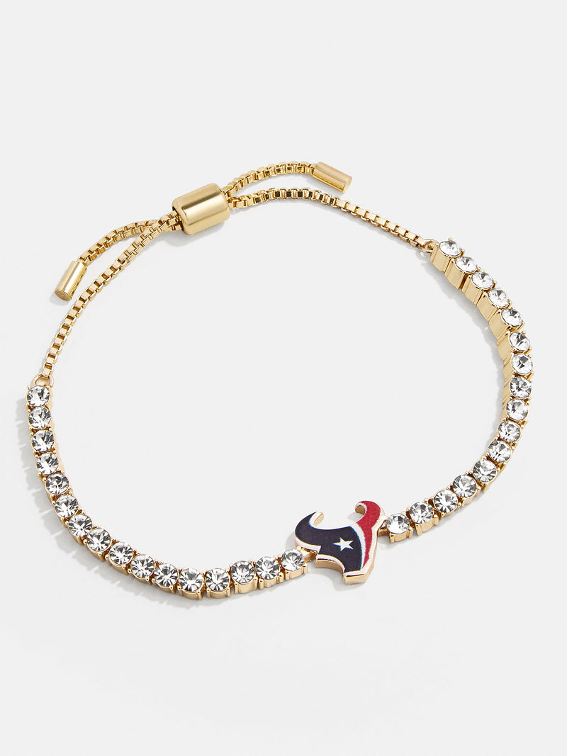 BaubleBar Houston Texans NFL Gold Tennis Bracelet - Houston Texans - NFL pull-tie bracelet