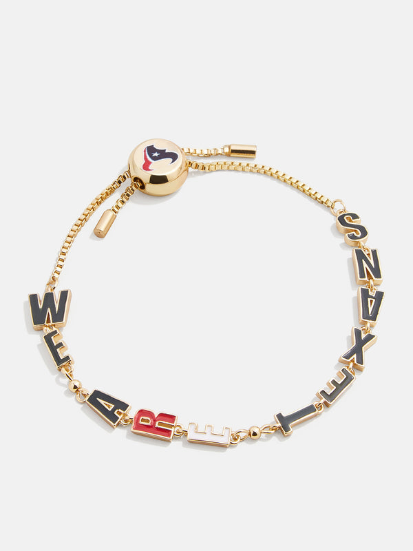 Houston Texans NFL Gold Slogan Bracelet - Houston Texans