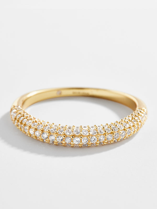 Pavé Maro 18K Gold Ring - Clear/Gold