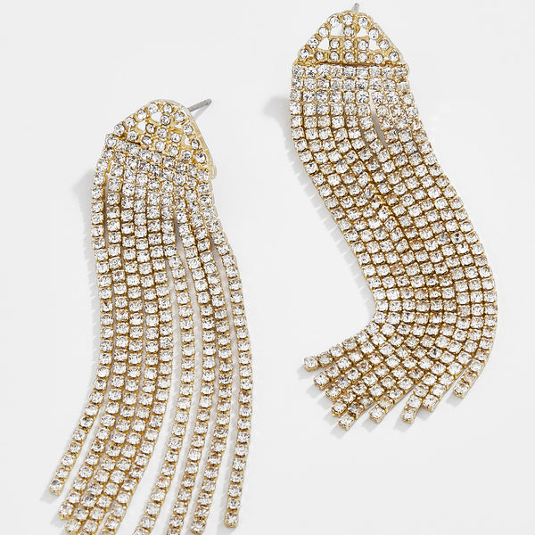 Fringe statement earrings top