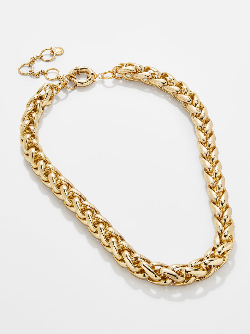 BaubleBar Juni Necklace - Gold - Gold chain statement necklace