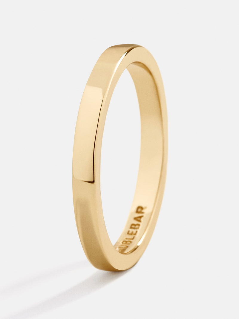 BaubleBar Daria Ring - Gold band stacking ring