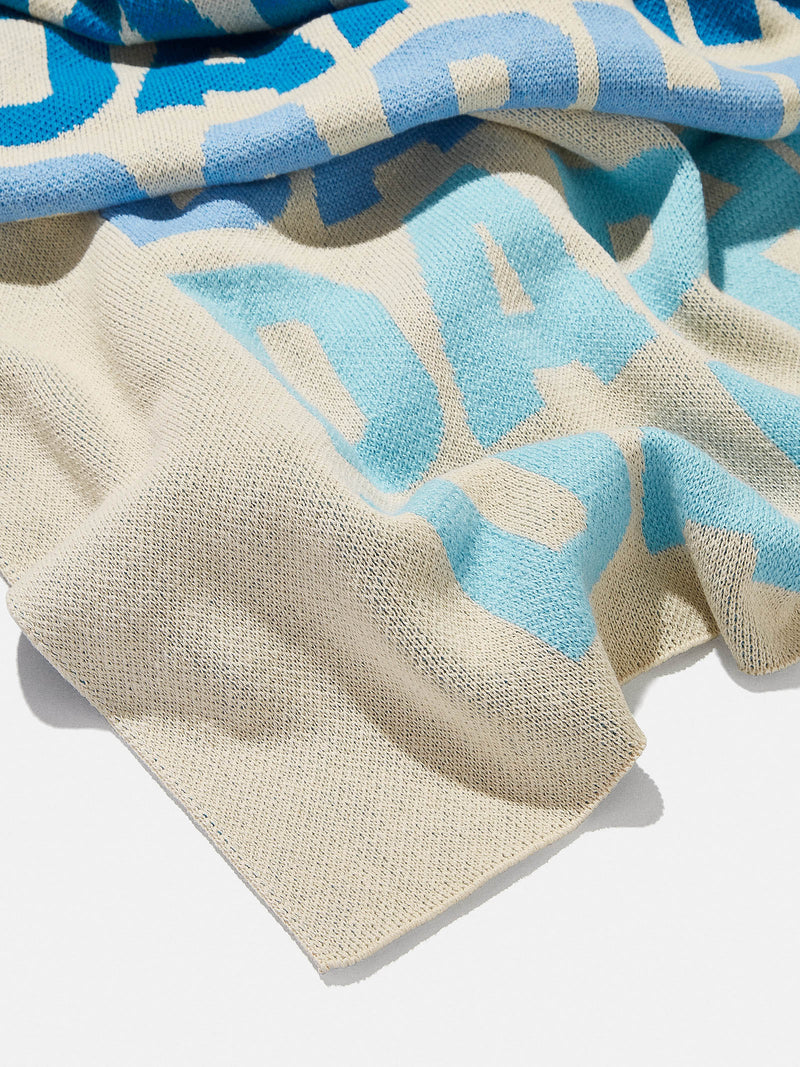 BaubleBar Ombre Name Custom Blanket - Tan/Blue - 
    Custom, machine washable blanket
  

