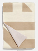 BaubleBar Criss Cross Custom Blanket - Natural/Beige - Custom, machine washable blanket