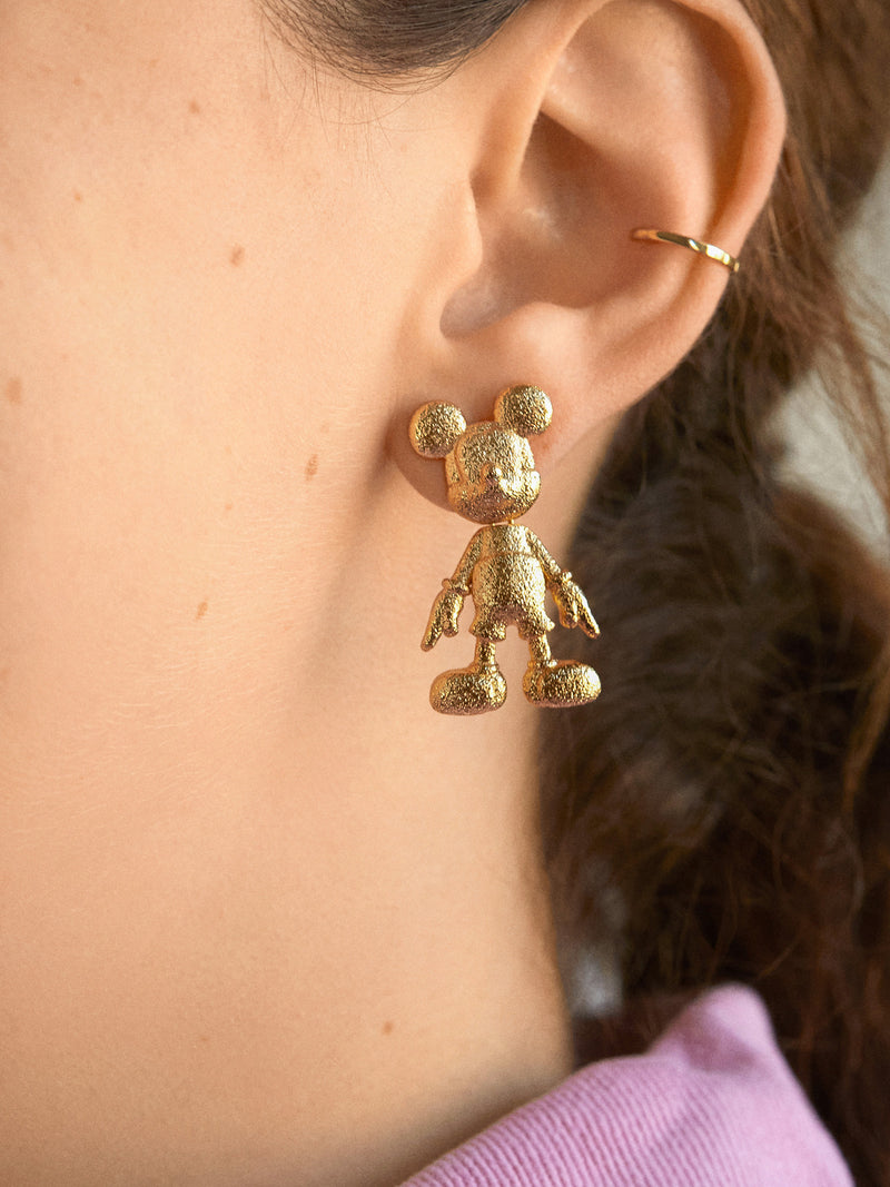 BaubleBar Gold Fleck - Disney statement earrings