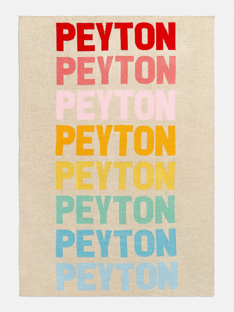 BaubleBar Ombre Name Custom Blanket - Beige/Multi - Get Gifting: Enjoy 20% Off​