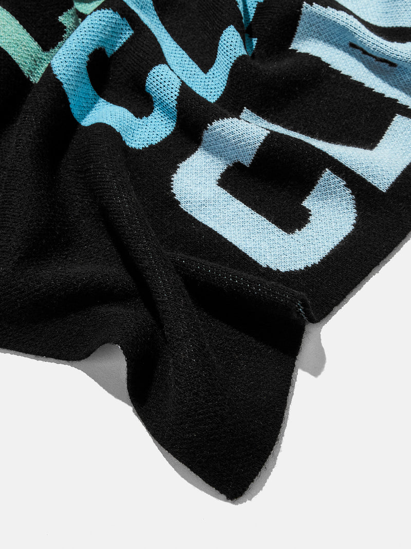BaubleBar Ombre Name Custom Blanket - Black/Multi - 
    Custom, machine washable blanket in two sizes
  
