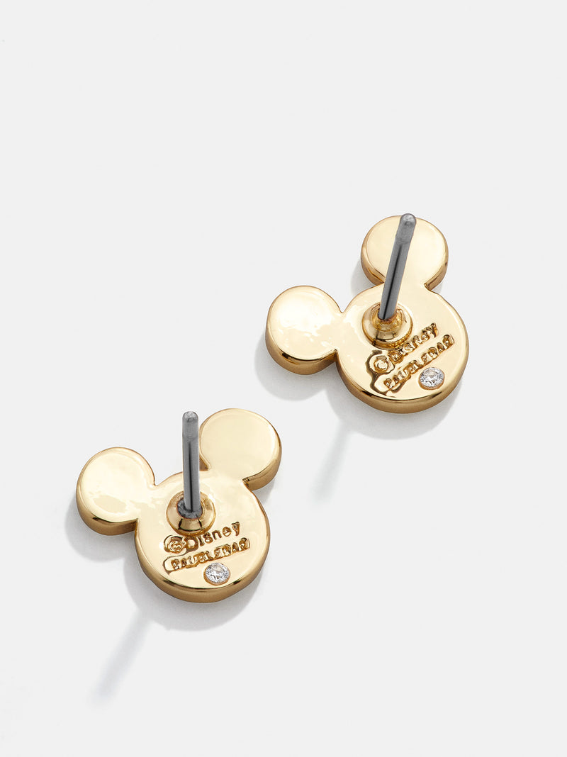 BaubleBar Mickey Mouse Disney Pavé Earrings - Gold - Disney stud earrings