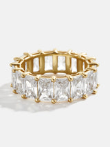 BaubleBar Alexandria Cubic Zirconia Ring - Clear/Gold - Get Gifting: Enjoy 20% Off​