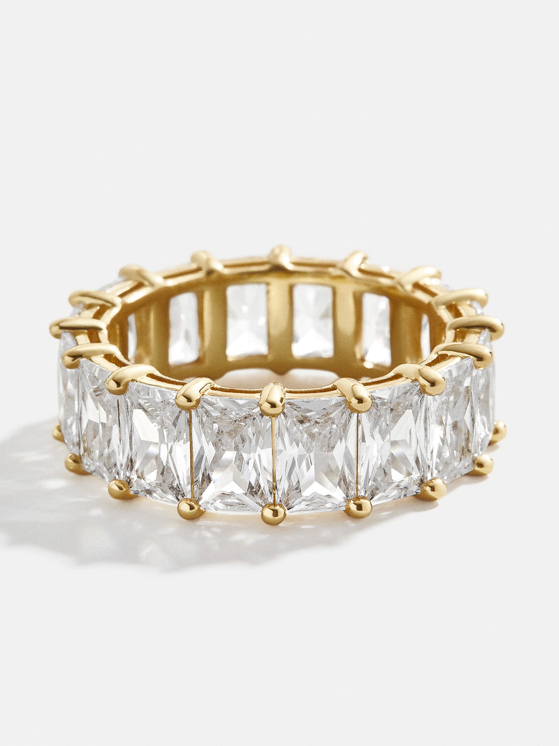 BaubleBar Alexandria Cubic Zirconia Ring - Clear/Gold - Get Gifting: Enjoy 20% Off​