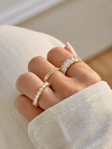 BaubleBar Alexandria Cubic Zirconia Ring - Clear/Gold - Get Gifting: Enjoy 20% Off​