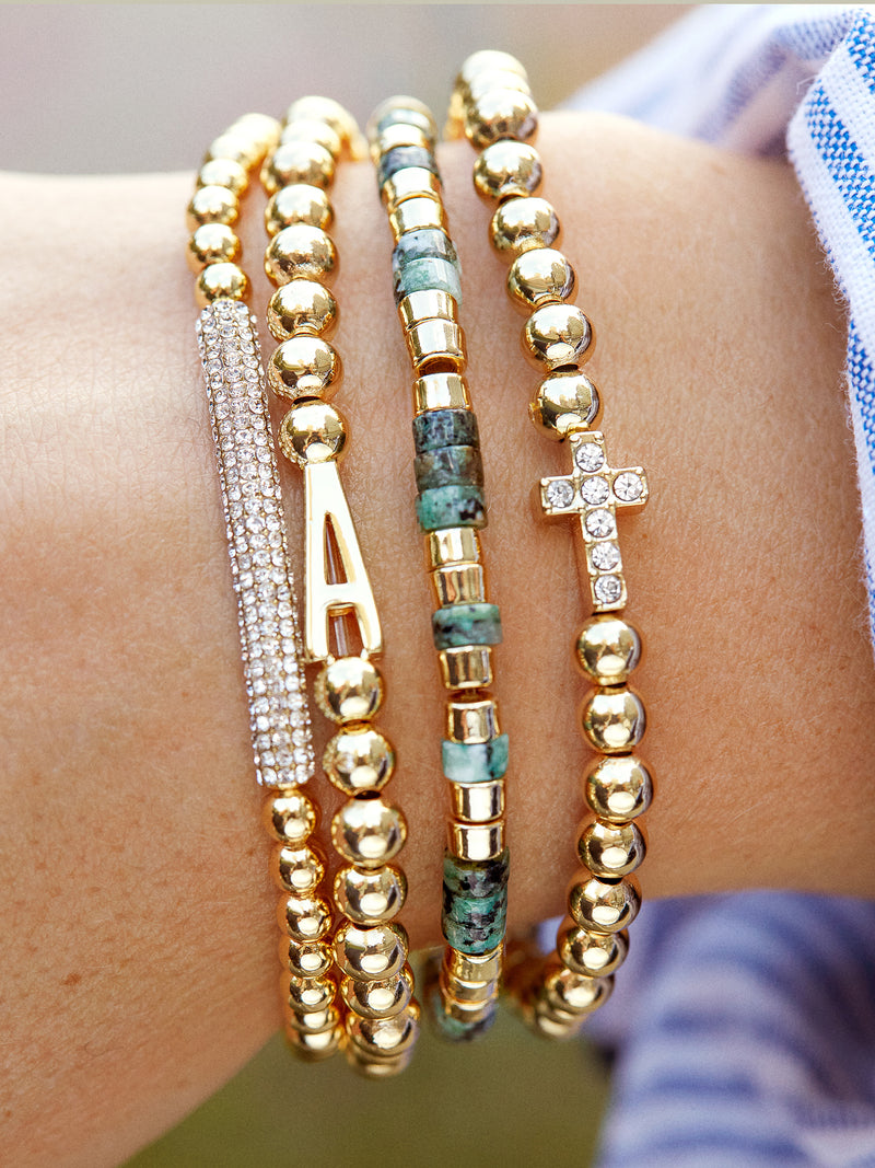 BaubleBar East West Initial Pisa Bracelet - Gold - Get Gifting: Enjoy 20% Off​