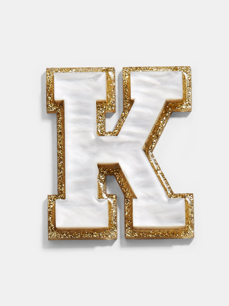 BaubleBar Varsity Initial Sticker - White/Gold - 
    Enjoy an extra 20% off sale - This Week Only
  
