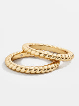 BaubleBar Twist Ring Set - Gold - Get Gifting: Enjoy 20% Off​