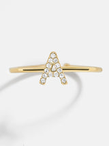 BaubleBar A - 
    14K Gold Plated Sterling Silver, Diamond
  
