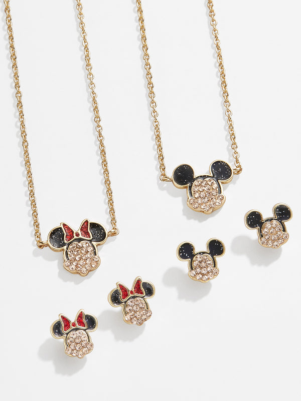 Mickey Mouse and Minnie Mouse Disney Jewelry Gift Set - Black