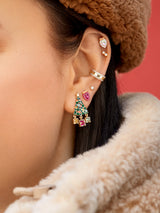 BaubleBar Under the Tree Ear Jackets - Green - 
    Christmas tree ear jackets
  

