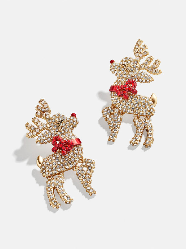 Shiny Nose Earrings - Clear/Gold