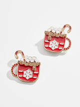 BaubleBar Ho Ho Cocoa Earrings - Hot cocoa Christmas statement stud earrings
